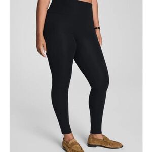 SPANX Ponte Cropped Ankle Leggings Black Size 1X